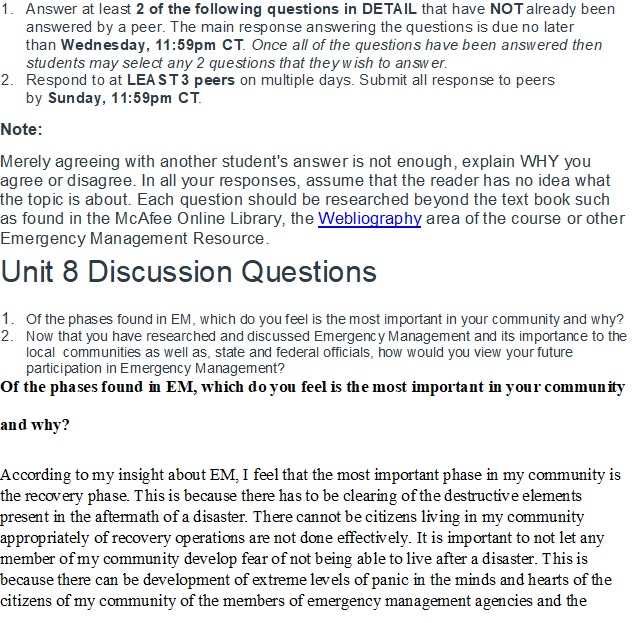 Unit 8 Discussion